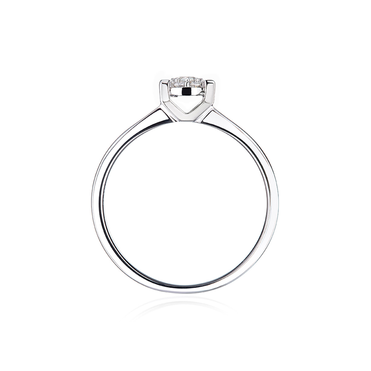 六福珠寶18K金戒指 - “Hexicon”18K金鑽石戒指(圍鑲工藝)-多色選擇