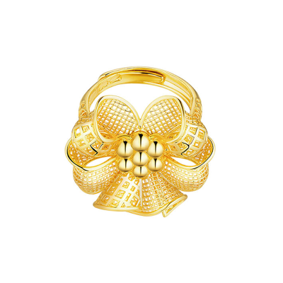 六福珠寶黃金戒指 - "囍結連理"999.9黃金戒指