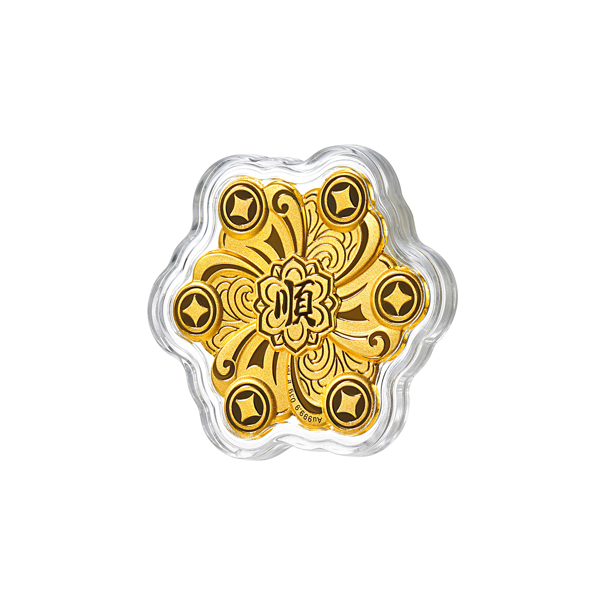 六福珠寶黃金工藝品 - “運轉墩墩馬”999.9黃金工藝品