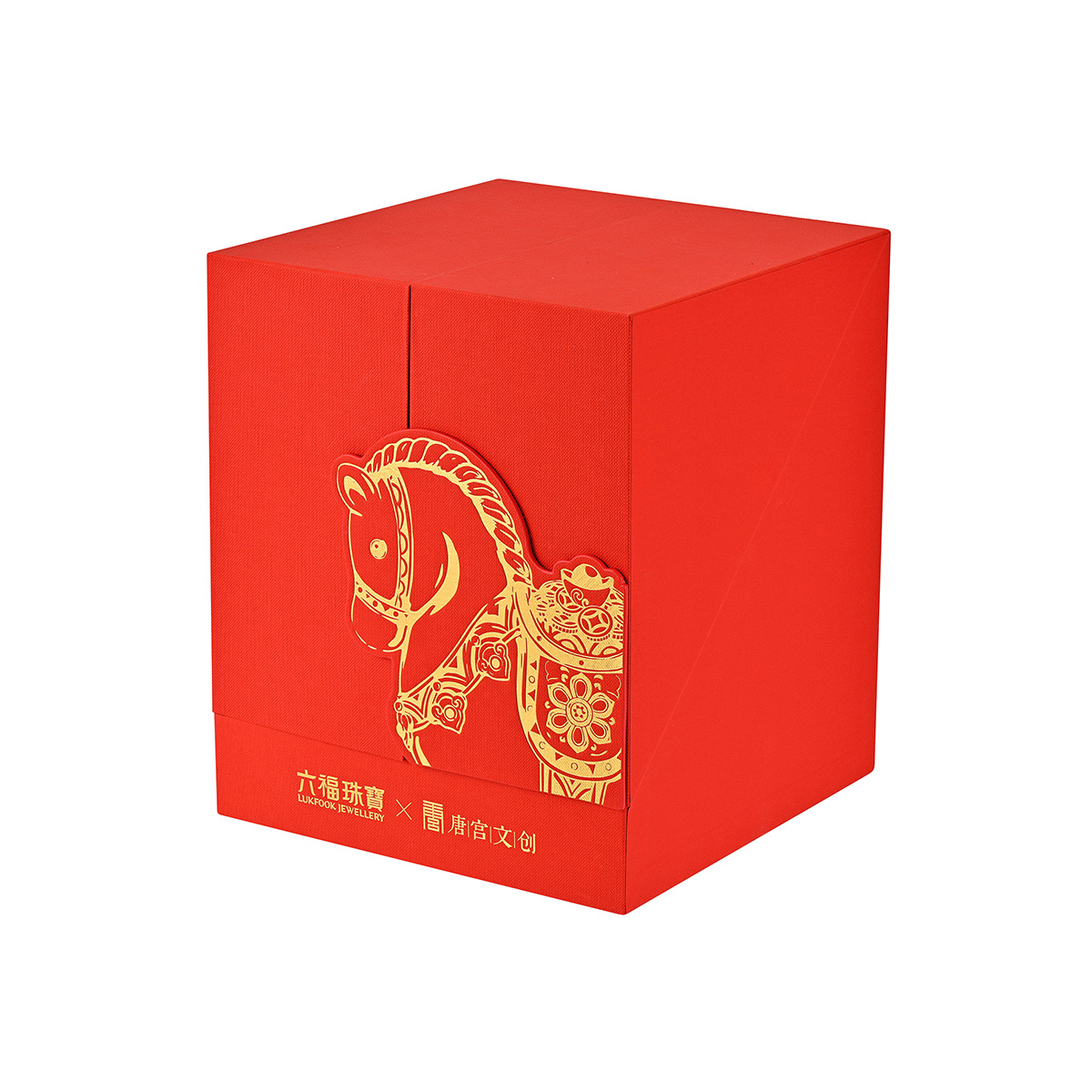 六福珠寶黃金工藝品 - “運轉墩墩馬”999.9黃金工藝品