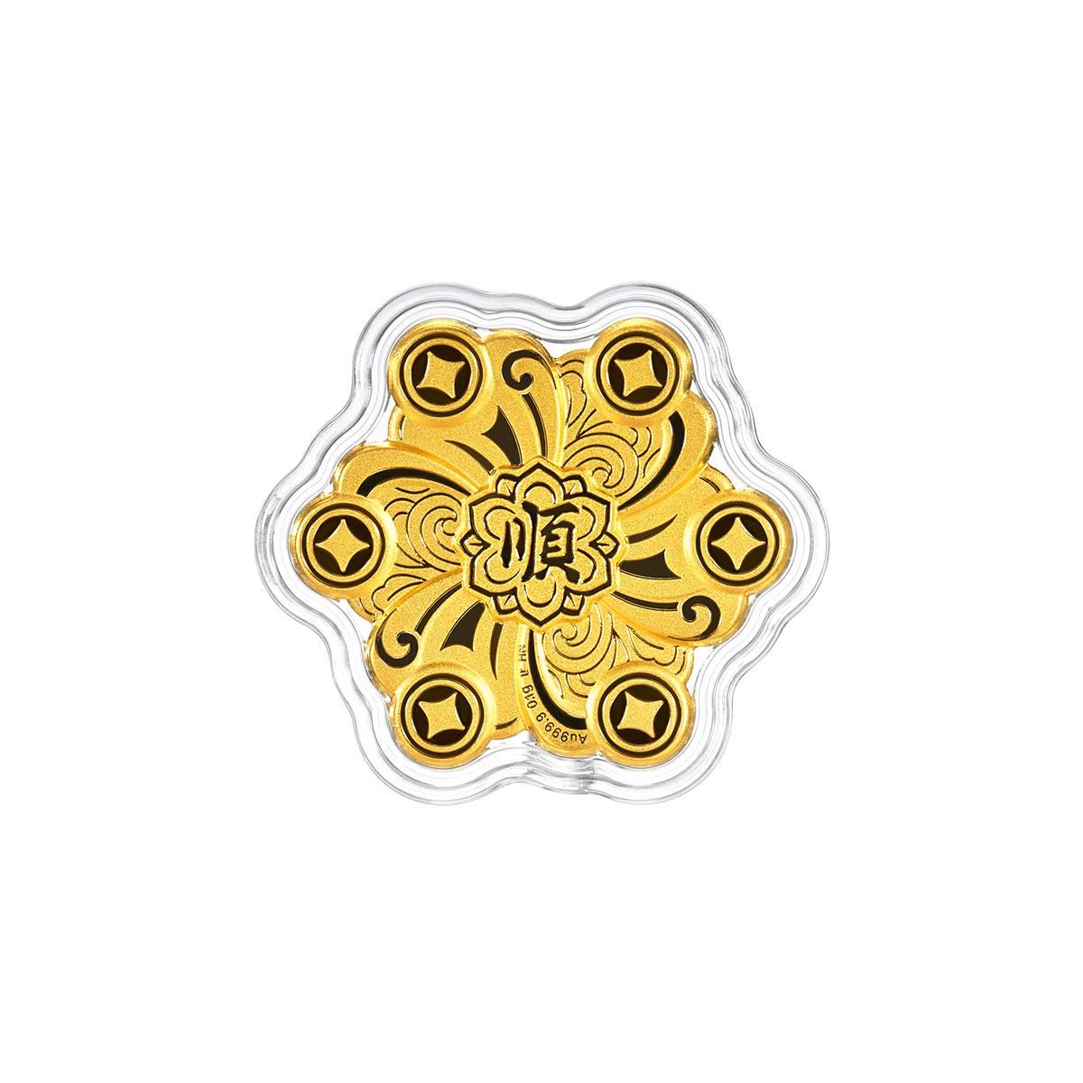 六福珠寶黃金工藝品 - “運轉墩墩馬”999.9黃金工藝品