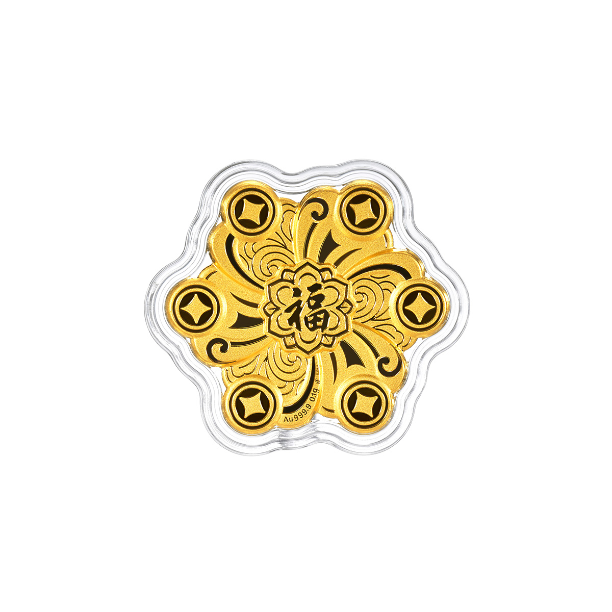 六福珠寶黃金工藝品 - “運轉墩墩馬”999.9黃金工藝品