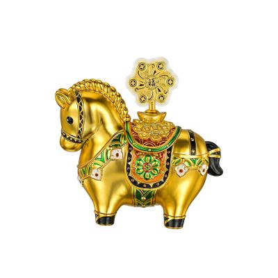 六福珠寶黃金工藝品 - “運轉墩墩馬”999.9黃金工藝品