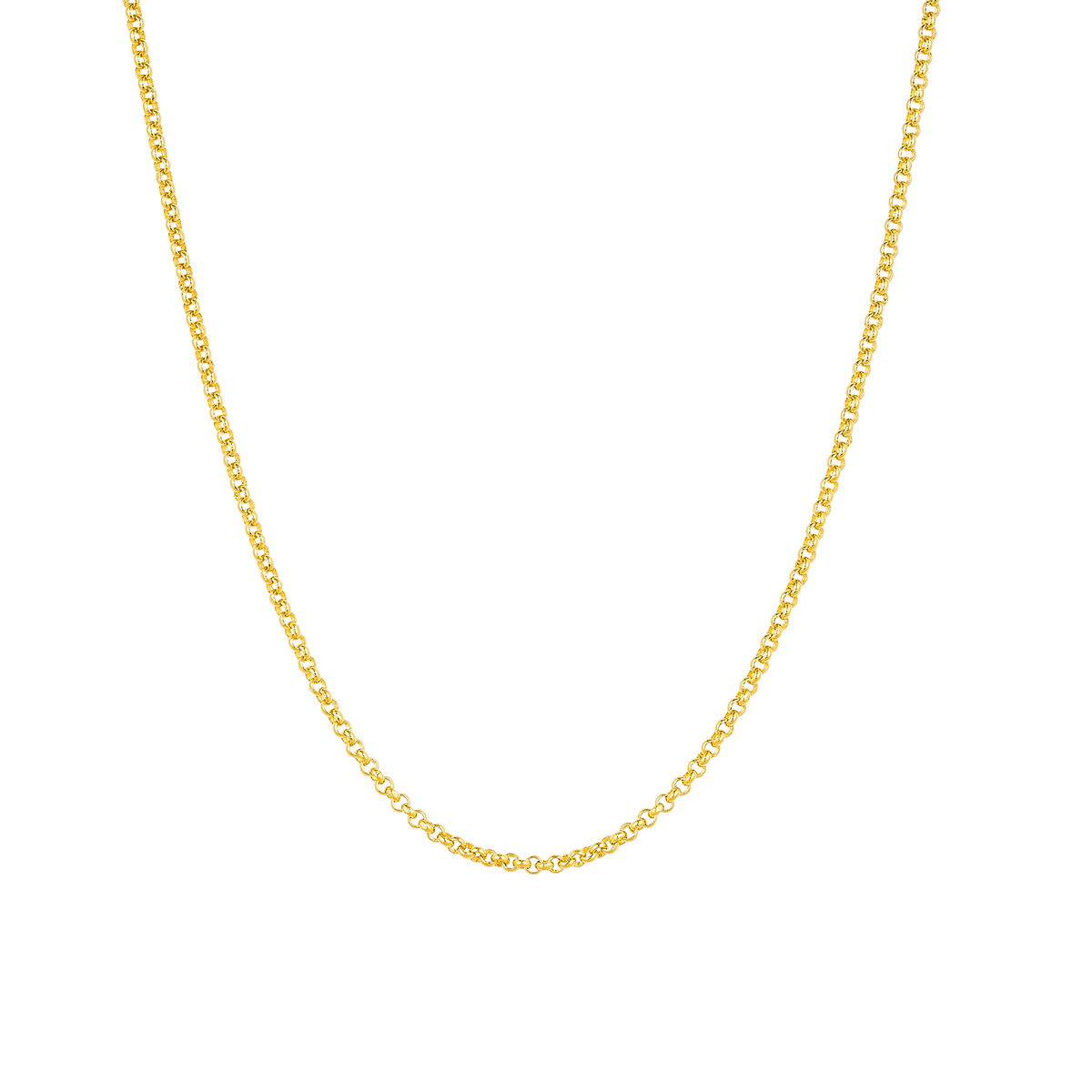 六福珠寶黃金頸鏈 - "素鏈"999足金頸鏈