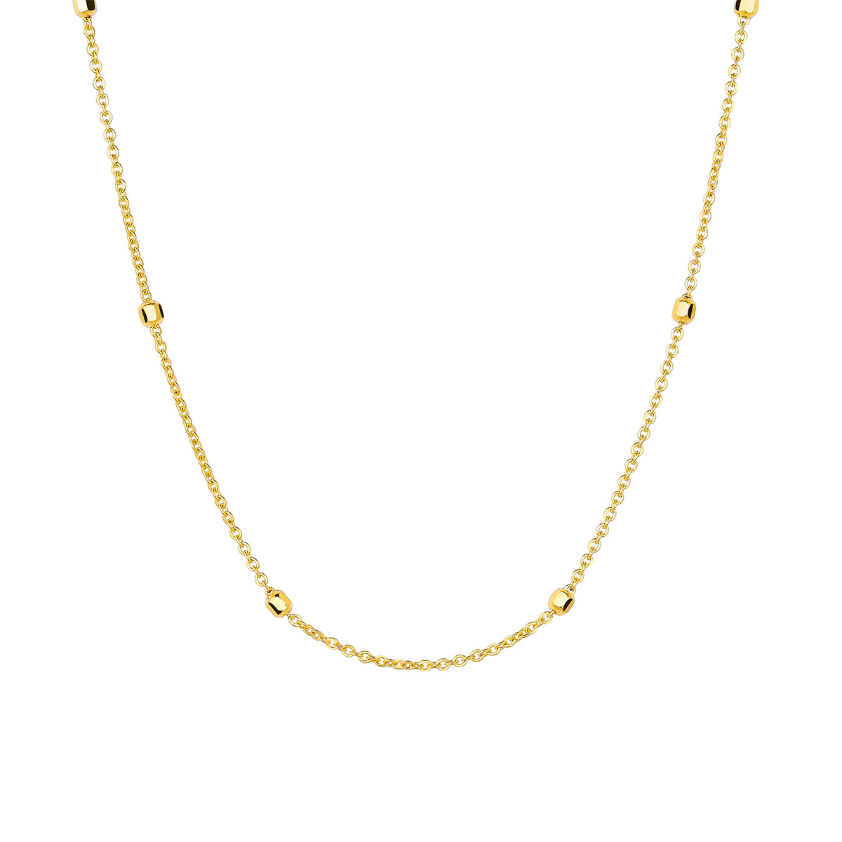 六福珠寶黃金頸鏈 - "鐳射珠"999足金頸鏈