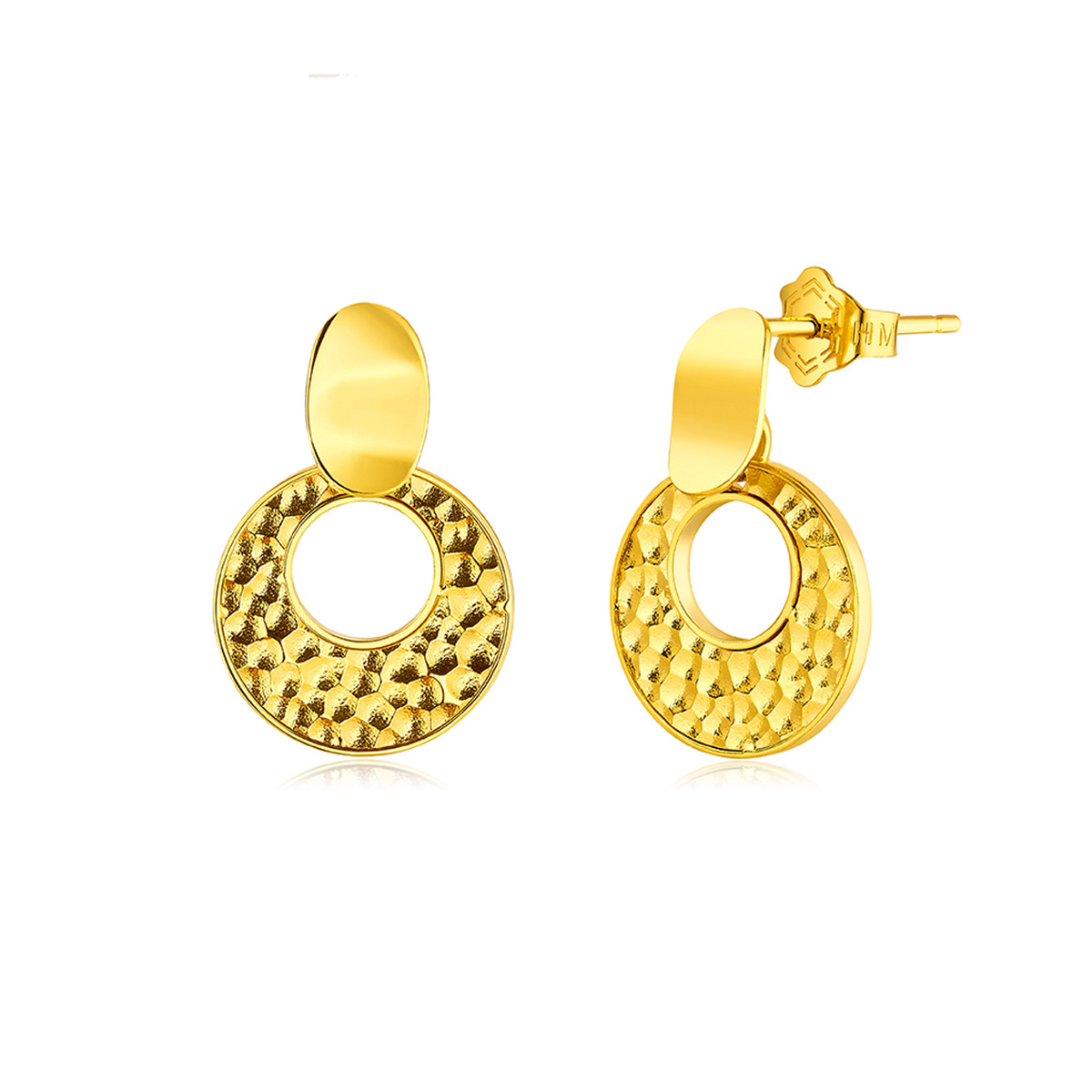 六福珠寶黃金耳環 - "遇見"990黃金耳環