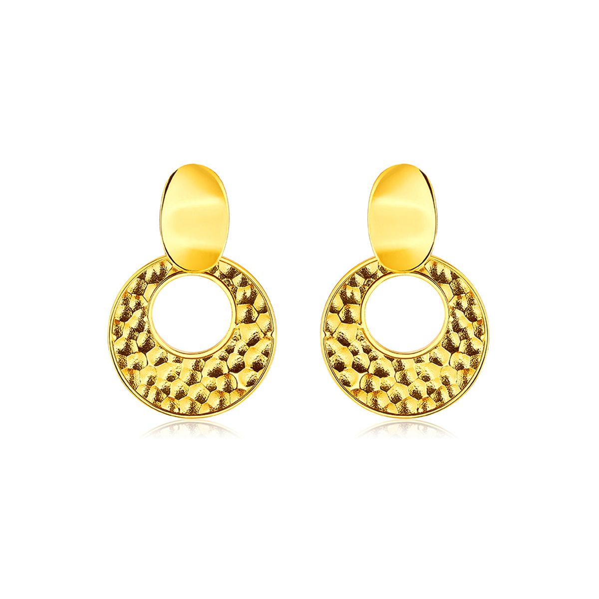 六福珠寶黃金耳環 - "遇見"990黃金耳環