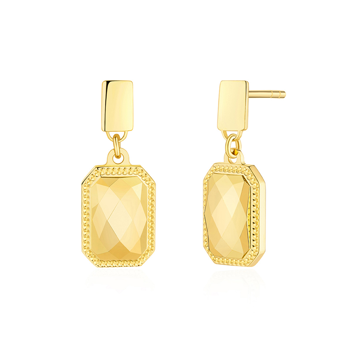 六福珠寶黃金耳環 - "珠光寶氣"999足金耳環