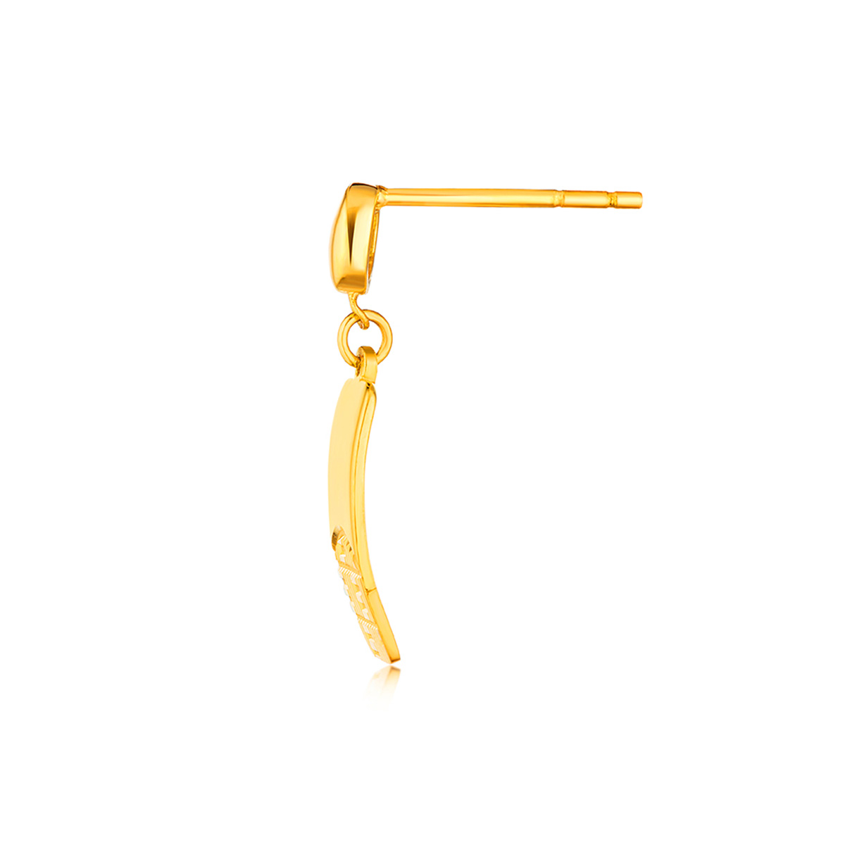 六福珠宝黄金耳环 - "摩登潮代"990黄金耳环