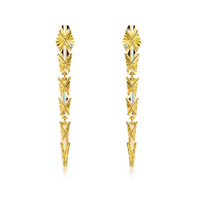 六福珠寶黃金耳環 - “冰‧鑽靈蛇”999足金耳環