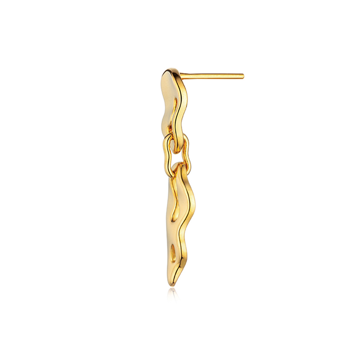 六福珠寶黃金耳環 - 幾何形狀999足金耳環