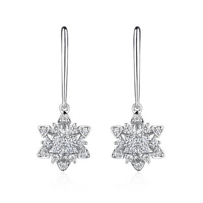 六福珠寶undefined - "星籟"18K金(白色)星形鑽石耳環