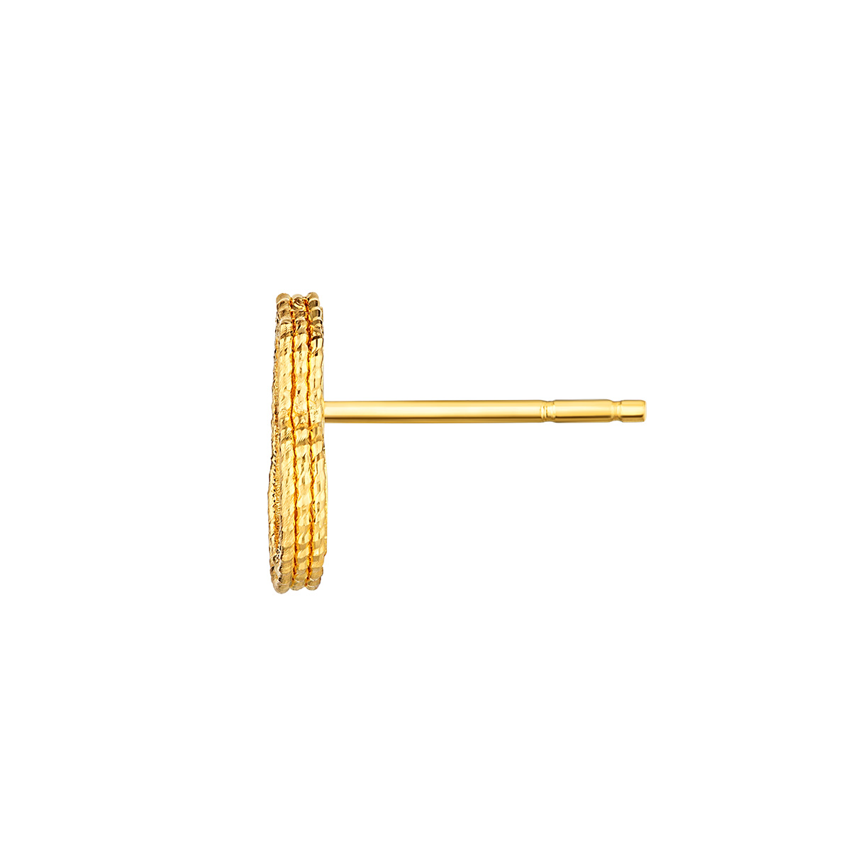 六福珠寶黃金耳環 - "炫彩葫蘆"990黃金耳環