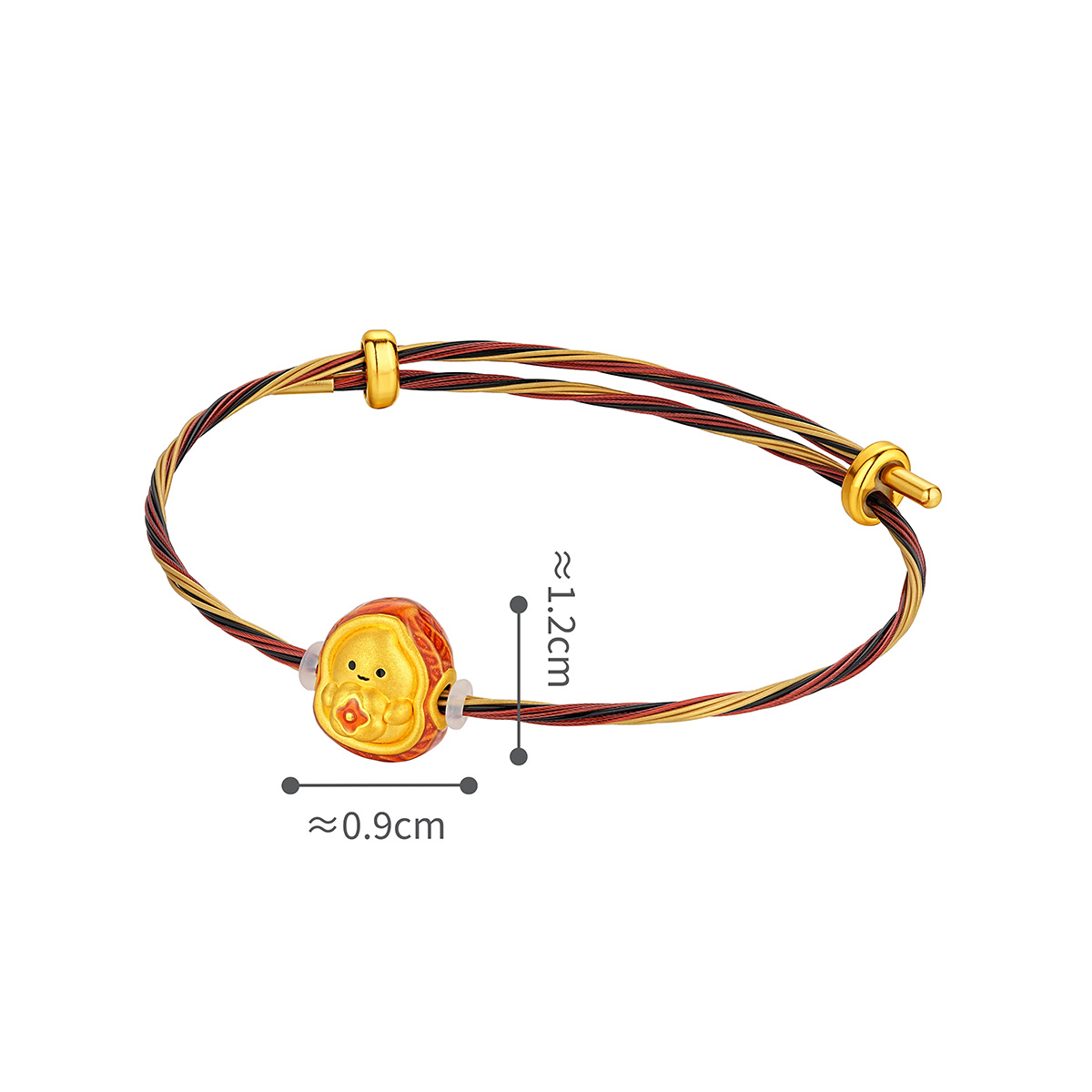 六福珠寶黃金串飾 - 好事「花生」999足金串飾連手繩