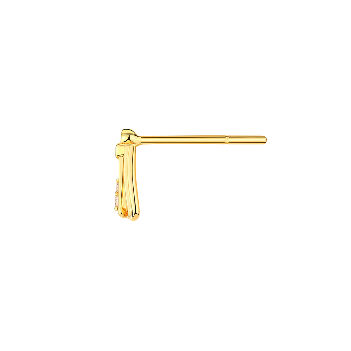 六福珠寶黃金耳環 - "「悅己愛己」香港小姐"999足金鑽石耳環