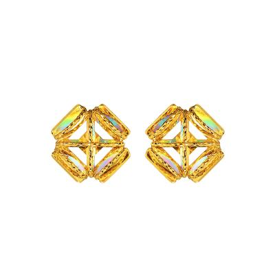 六福珠寶黃金耳環 - "冰糖"999足金耳環