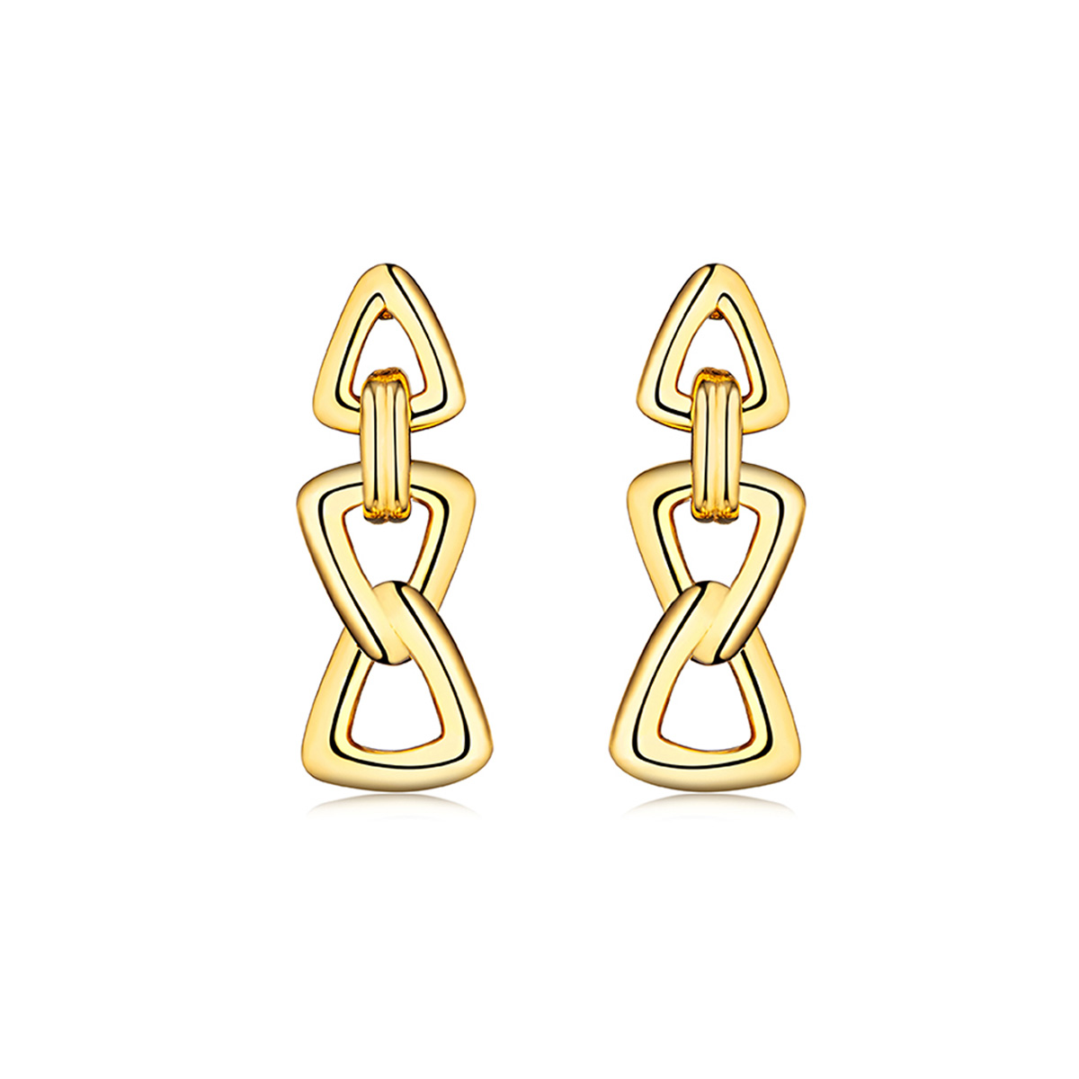 六福珠寶黃金耳環 - "符號對白"999足金耳環