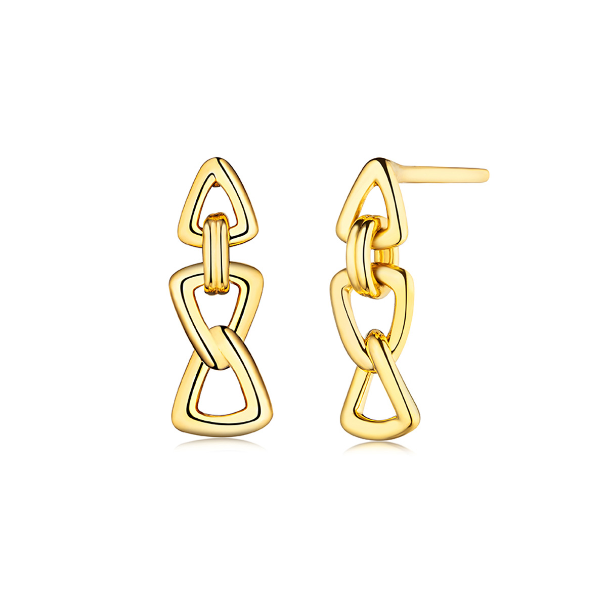 六福珠寶黃金耳環 - "符號對白"999足金耳環