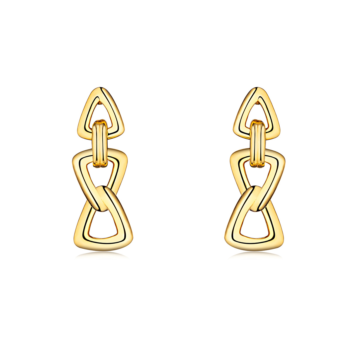 六福珠寶黃金耳環 - "符號對白"999足金耳環