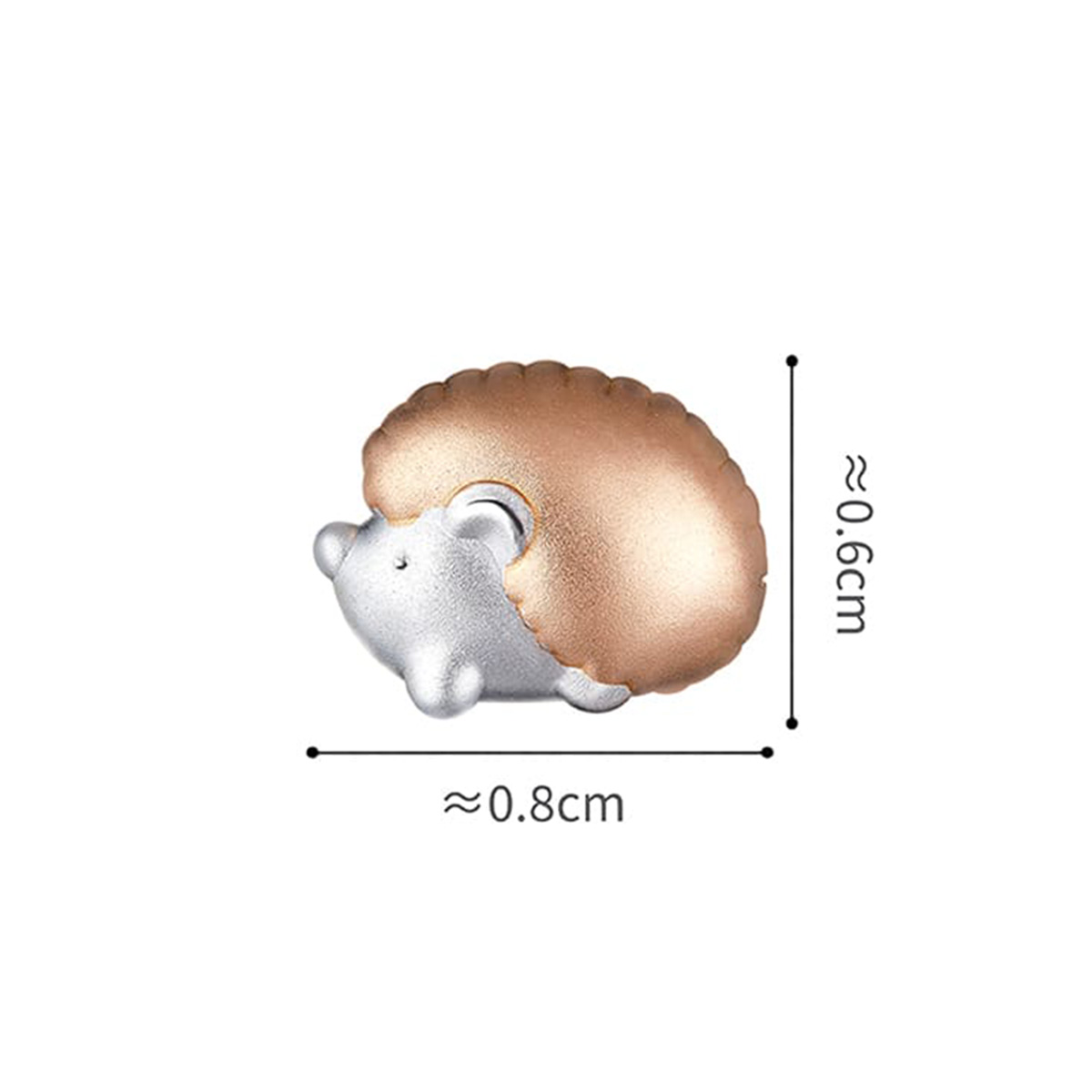 六福珠寶18K金耳環 - "小刺蝟"18K金(分色)耳環(單隻)