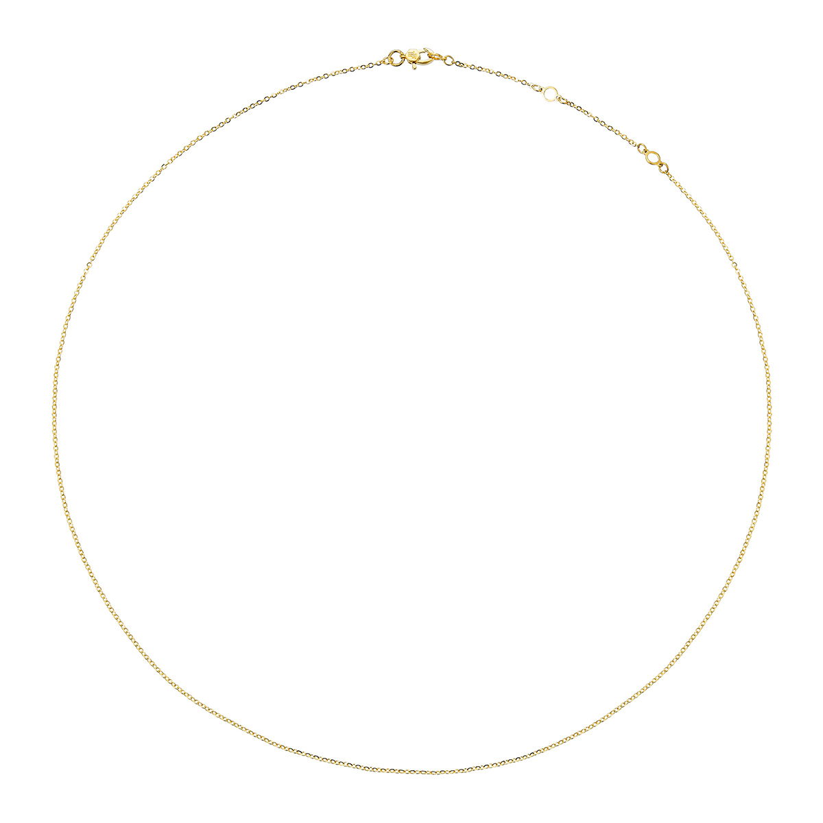 六福珠寶黃金頸鏈 - "機織素鏈"999足金頸鏈