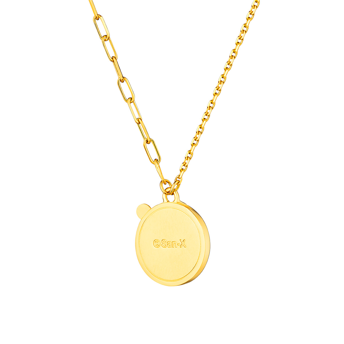 六福珠寶黃金頸鏈 - "褔字小熊"Goldstyle990黃金頸鏈