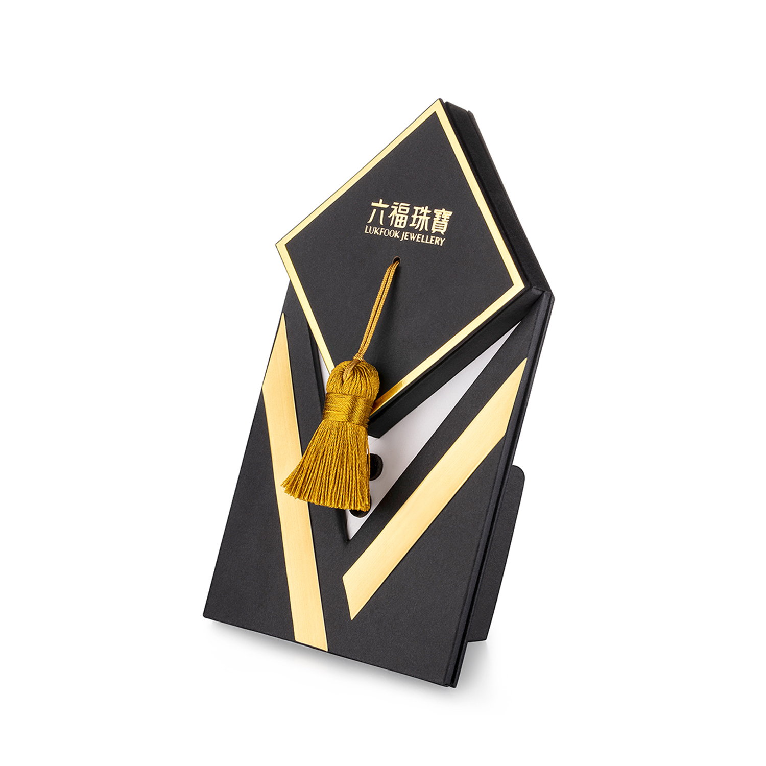 六福珠寶黃金工藝品 - “畢業證書”999.9黃金工藝品連四方帽專屬包裝