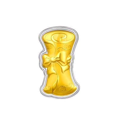 六福珠寶黃金工藝品 - “畢業證書”999.9黃金工藝品連四方帽專屬包裝