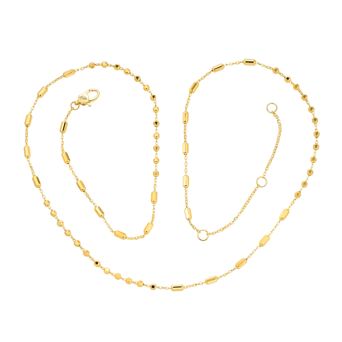 六福珠寶黃金頸鏈 - "閃耀素鏈"999足金頸鏈