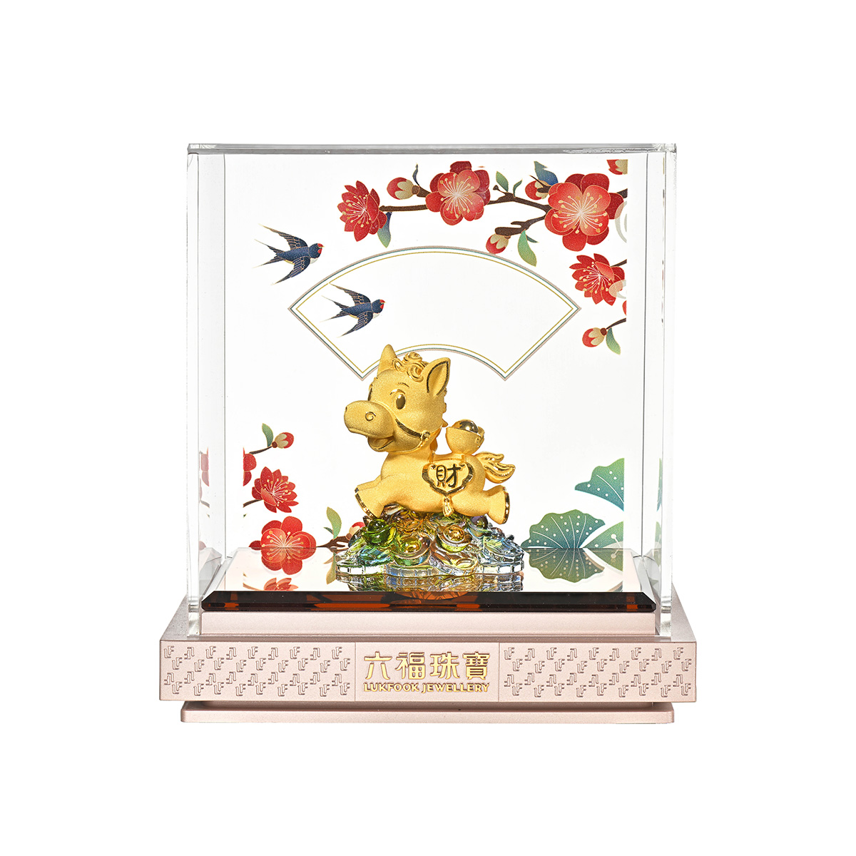 $t('六福珠寶')黃金擺件 - "財富金馬"999足金擺件