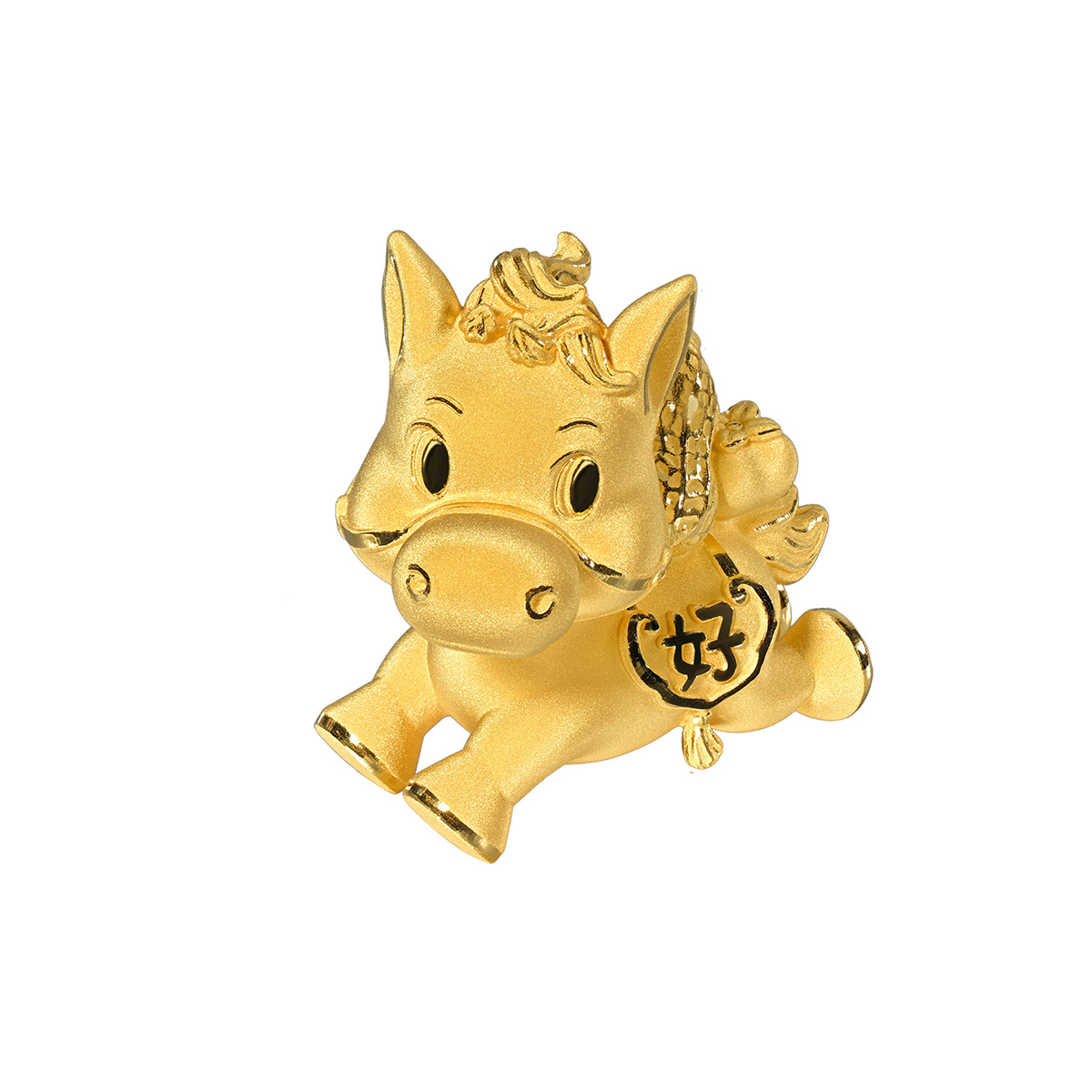 六福珠寶黃金擺件 - "好事金馬"999足金擺件