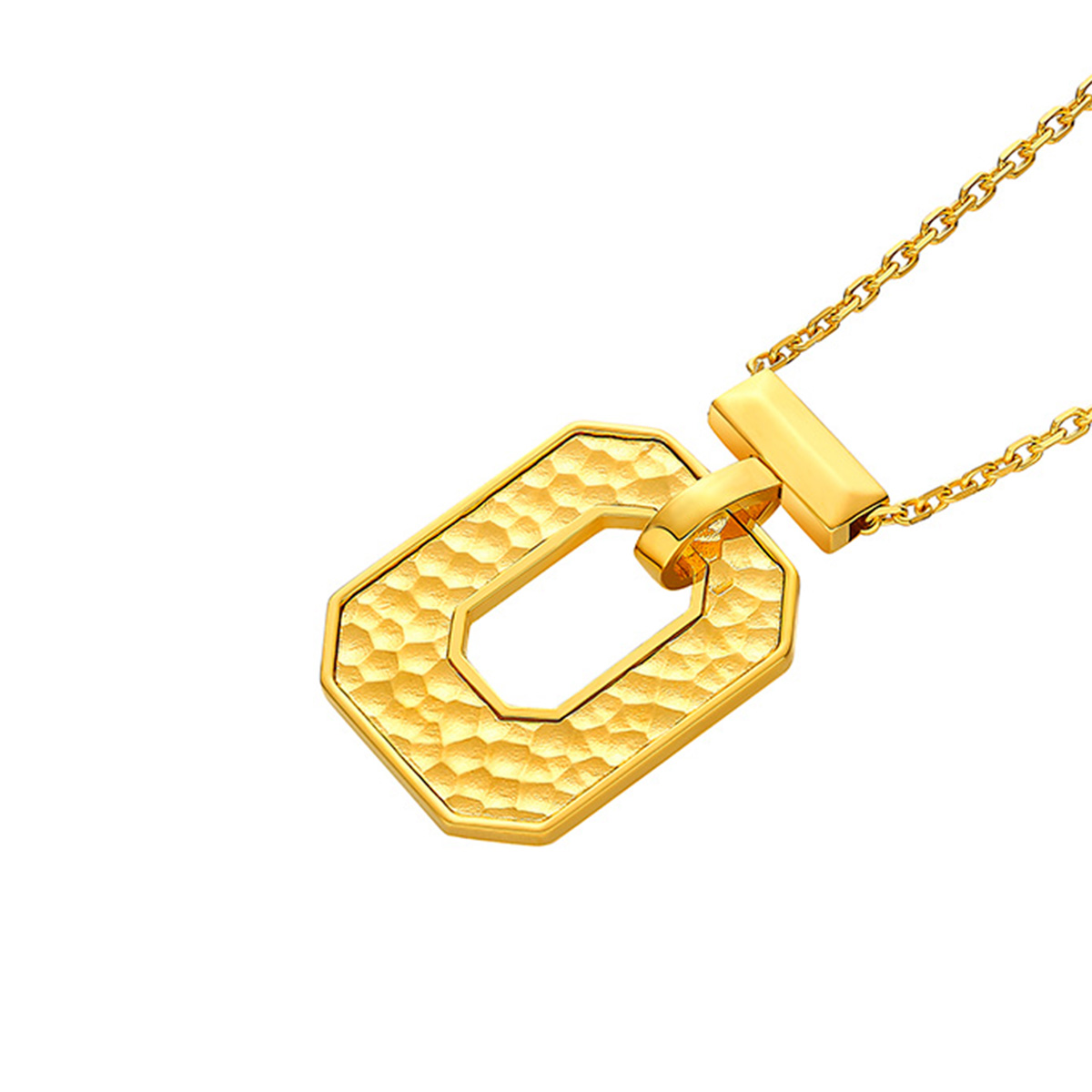 六福珠寶黃金頸鏈 - "幽香小瓶"990黃金頸鏈