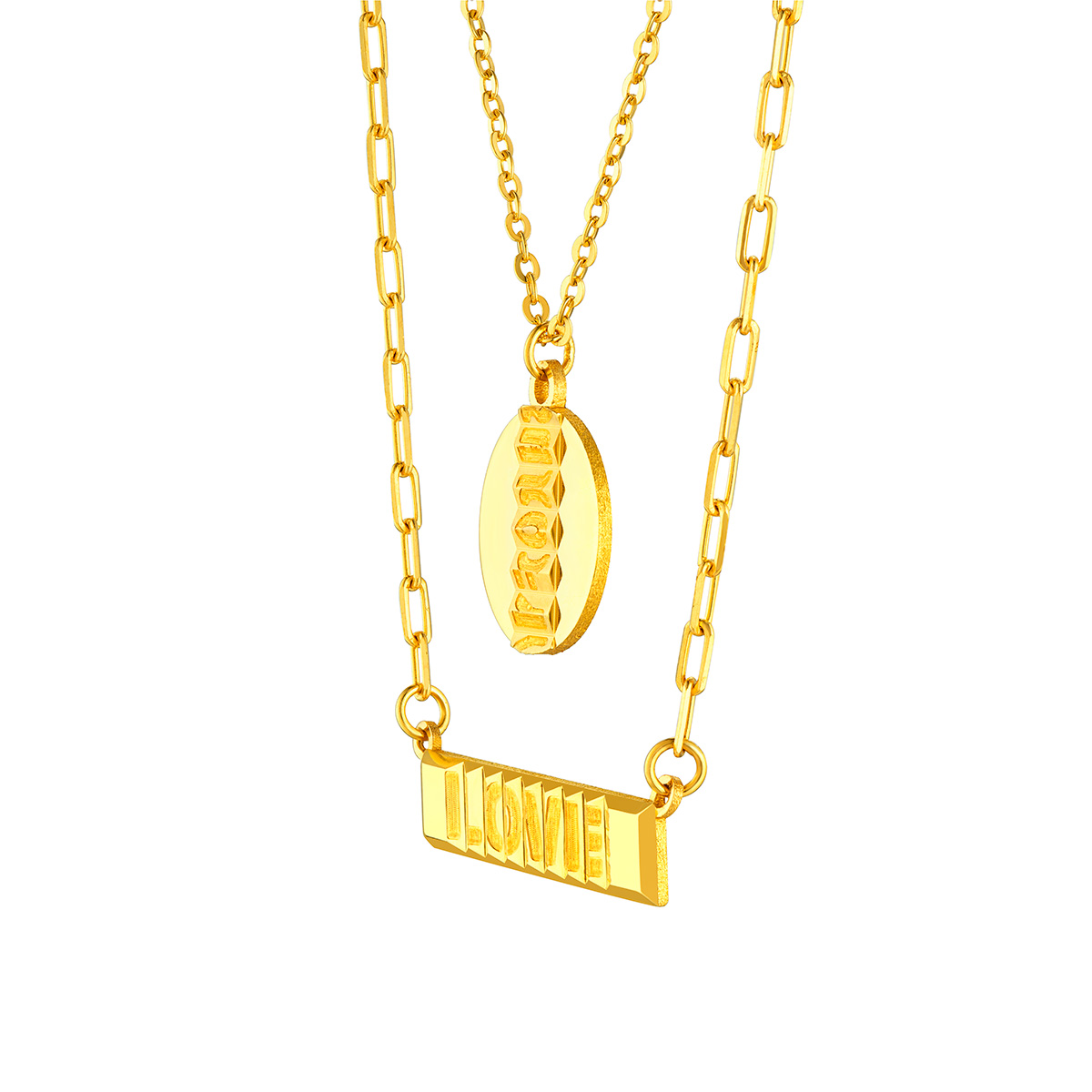 六福珠寶黃金頸鏈 - "獨家密語"999足金頸鏈