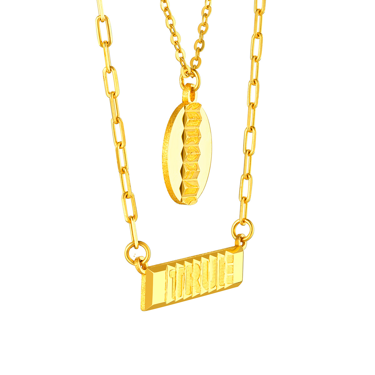 六福珠寶黃金頸鏈 - "獨家密語"999足金頸鏈