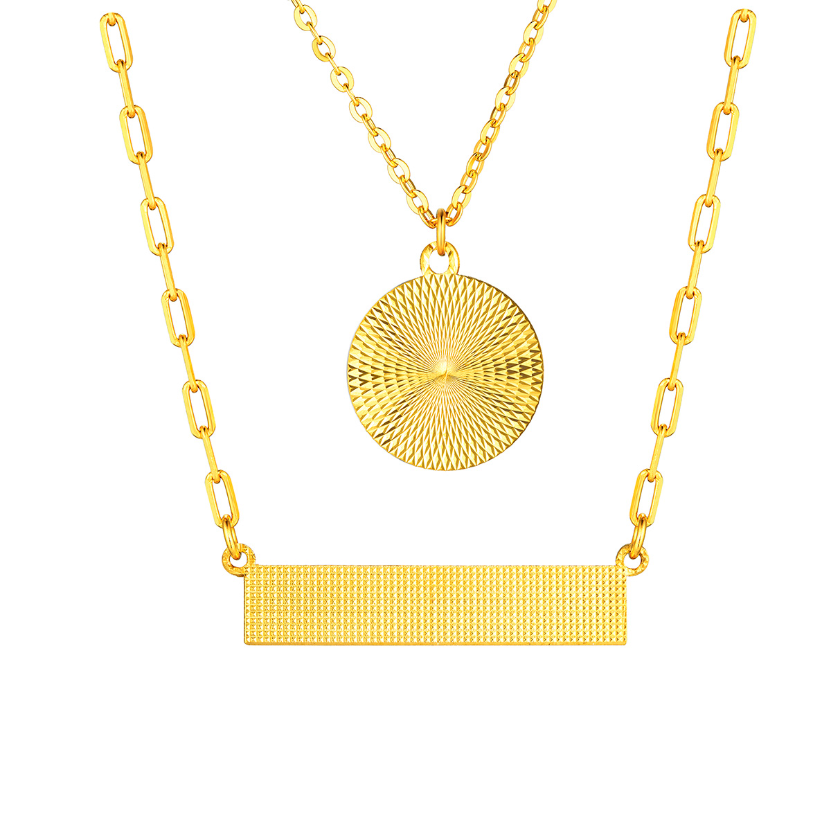 六福珠寶黃金頸鏈 - "獨家密語"999足金頸鏈