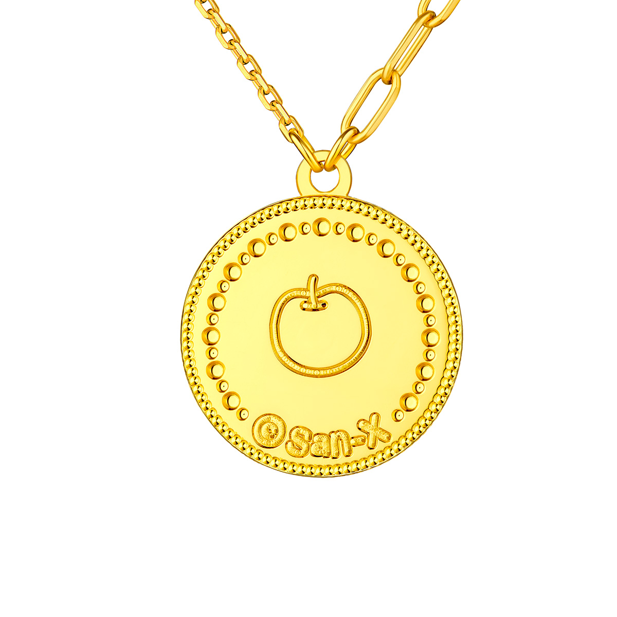 六福珠寶黃金頸鏈 - "蘋果小熊"990黃金頸鏈