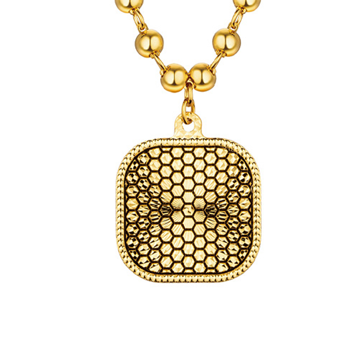 六福珠宝黄金颈链 - "福泽千秋"福字990黄金颈链