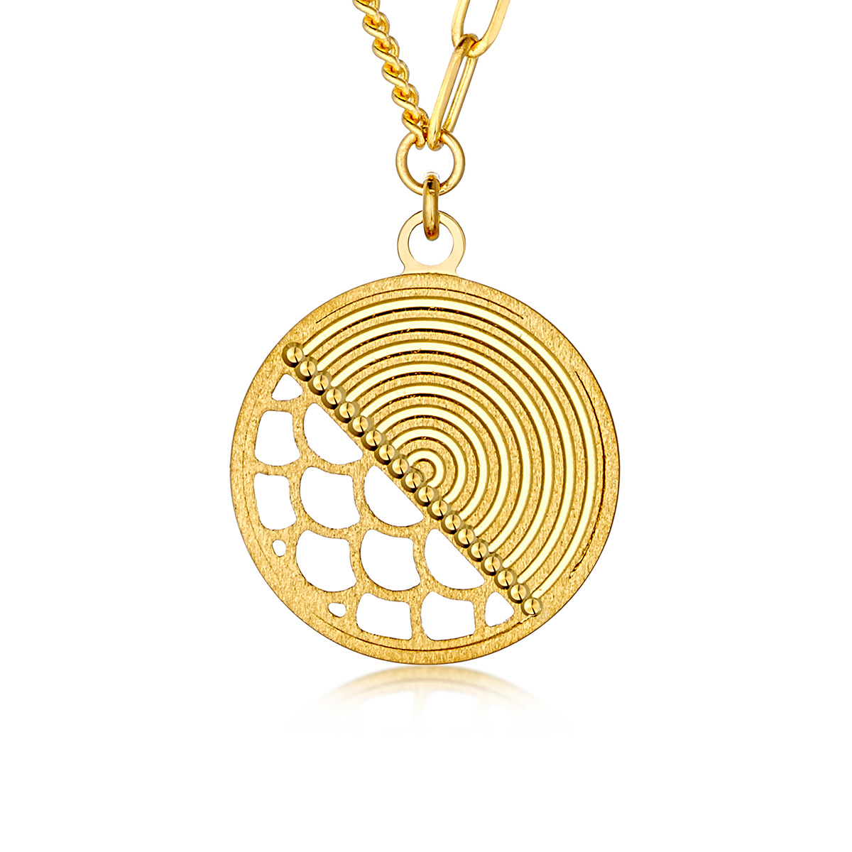 六福珠寶黃金頸鏈 - "浮光悅動"990黃金鑽石頸鏈