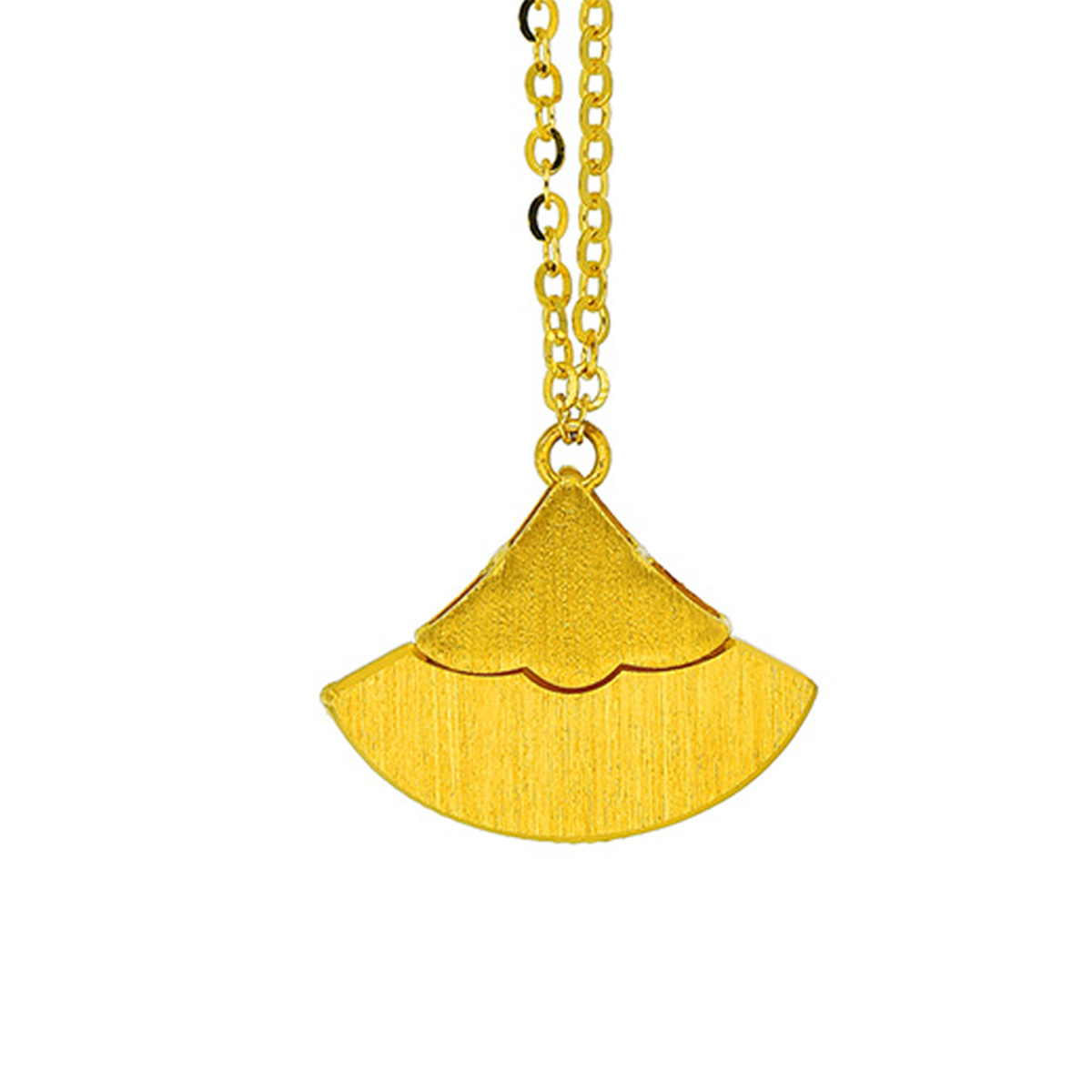 六福珠寶黃金頸鏈 - "杏(幸)運密語"999足金頸鏈