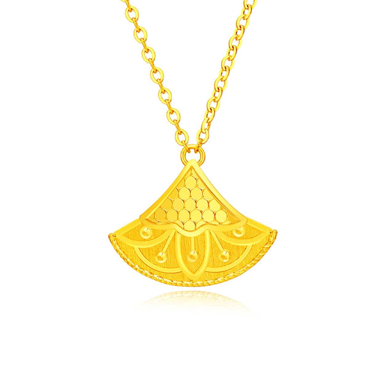 $t('六福珠寶')黃金頸鏈 - "杏(幸)運密語"999足金頸鏈