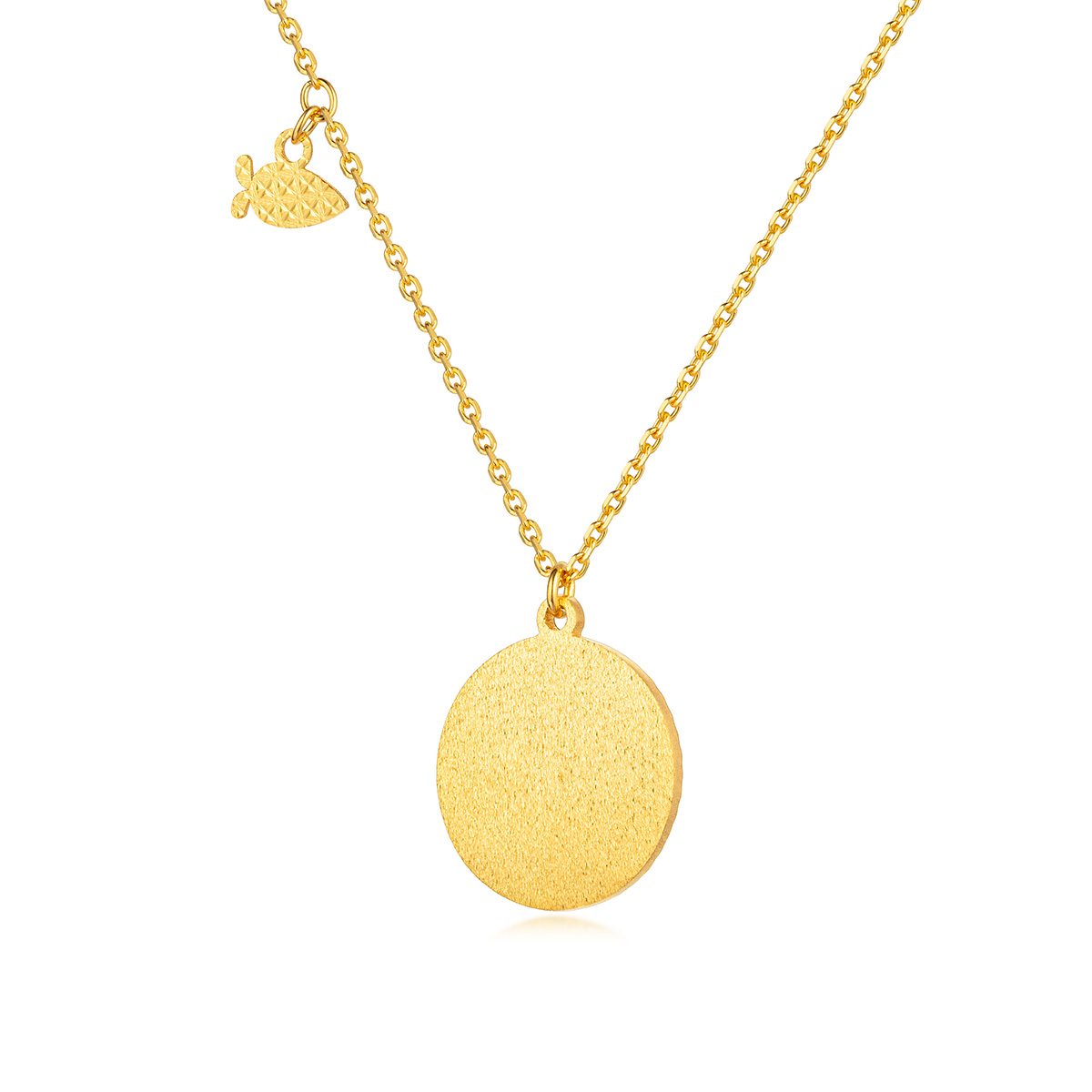 六福珠寶黃金頸鏈 - "團圓兔"990黃金頸鏈