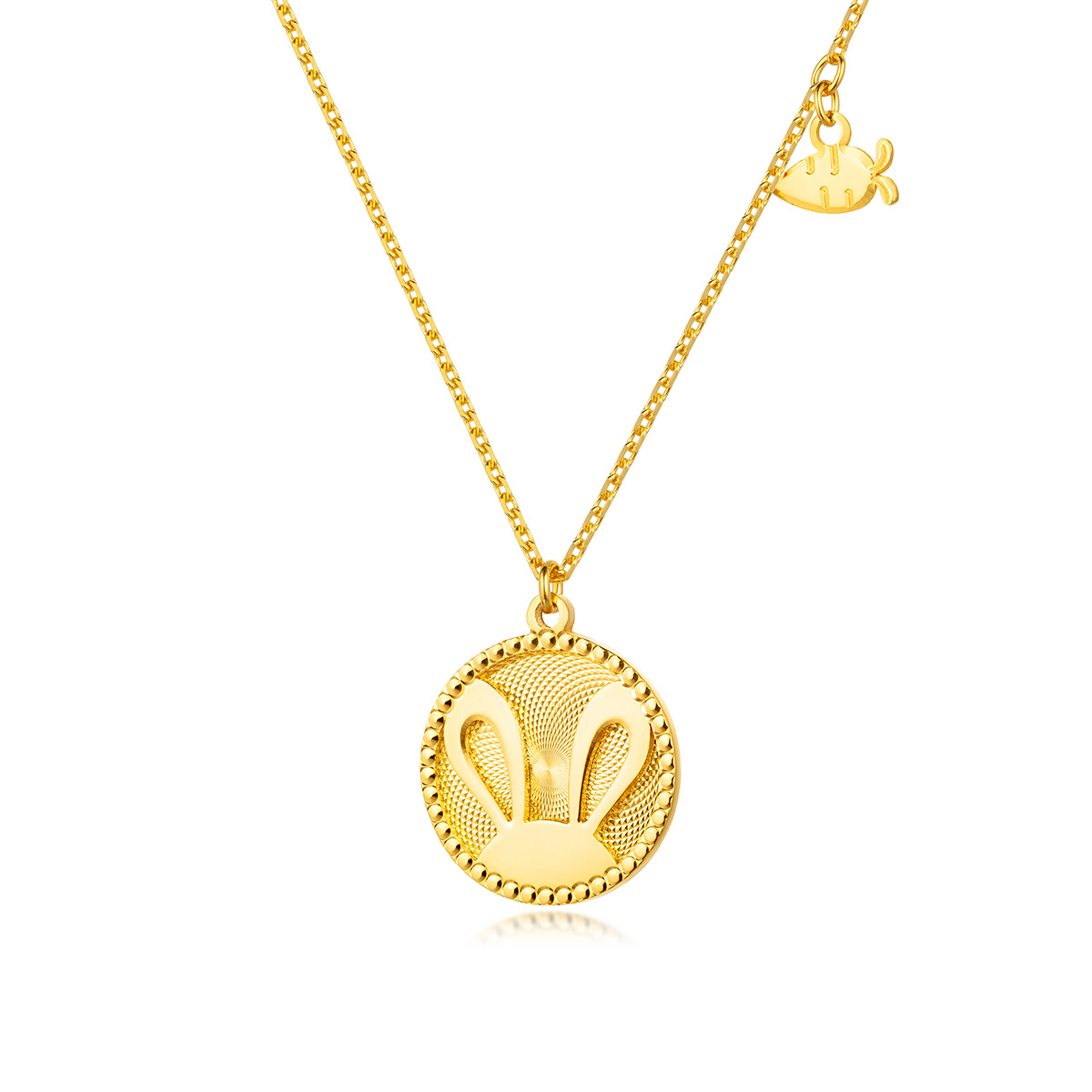 六福珠寶黃金頸鏈 - "團圓兔"990黃金頸鏈