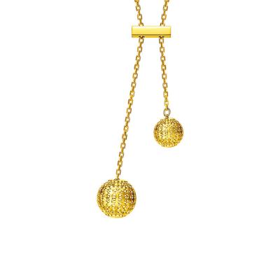 六福珠寶黃金頸鏈 - "閃光星球"990黃金頸鏈