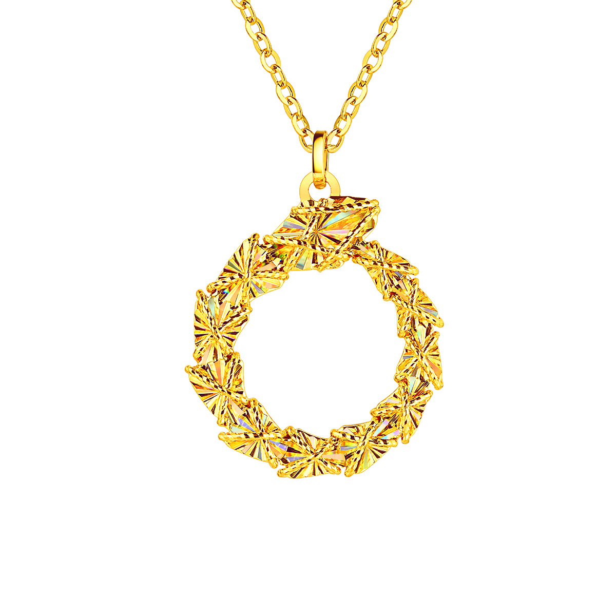 $t('六福珠寶')黃金頸鏈 - 【LISTING CLOSED】“冰‧鑽靈蛇”999足金頸鏈