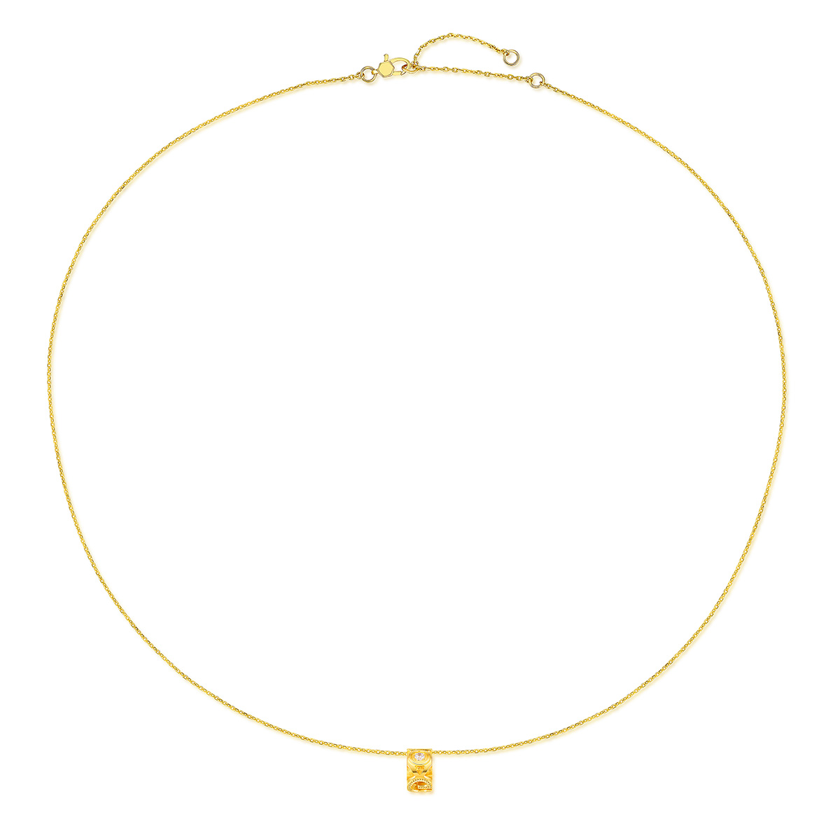 六福珠寶黃金頸鏈 - "囍愛時刻"990黃金頸鏈