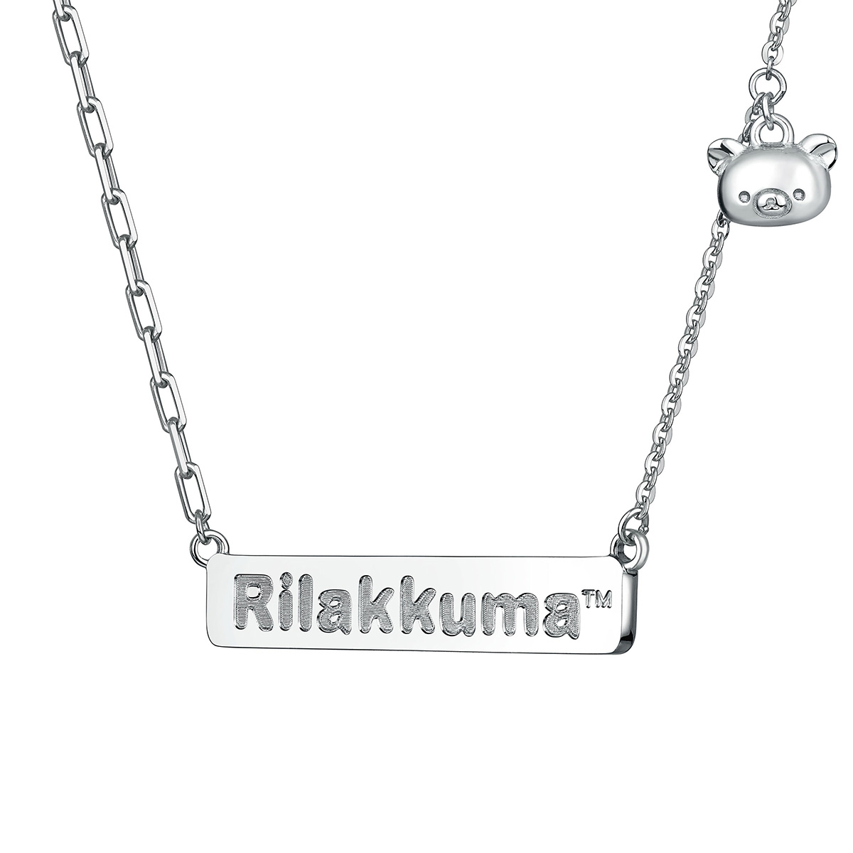 六福珠寶鉑金頸鏈 - "小熊祈願籤"950鉑金頸鏈