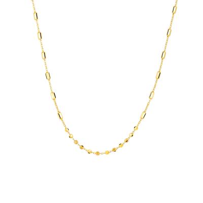 六福珠寶黃金頸鏈 - "閃耀素鏈"999足金頸鏈