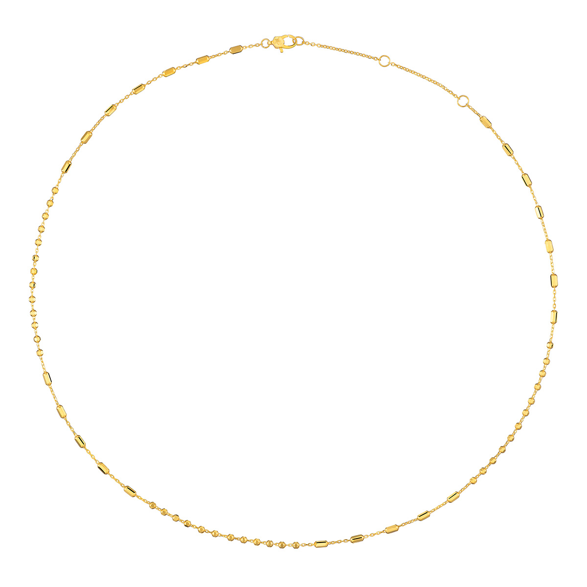 六福珠寶黃金頸鏈 - "閃耀素鏈"999足金頸鏈