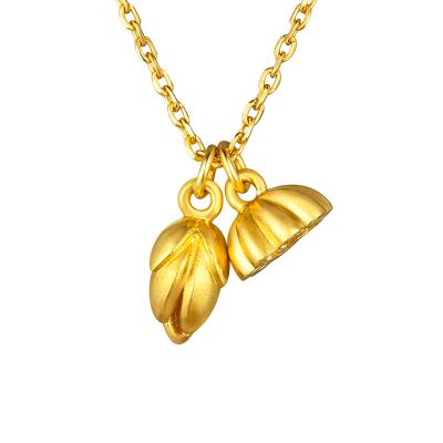 六福珠寶黃金頸鏈 - "蓮盛•蓬生"999.9黃金頸鏈