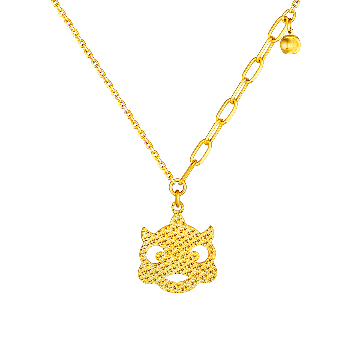 六福珠寶黃金頸鏈 - "醒獅"990黃金頸鏈